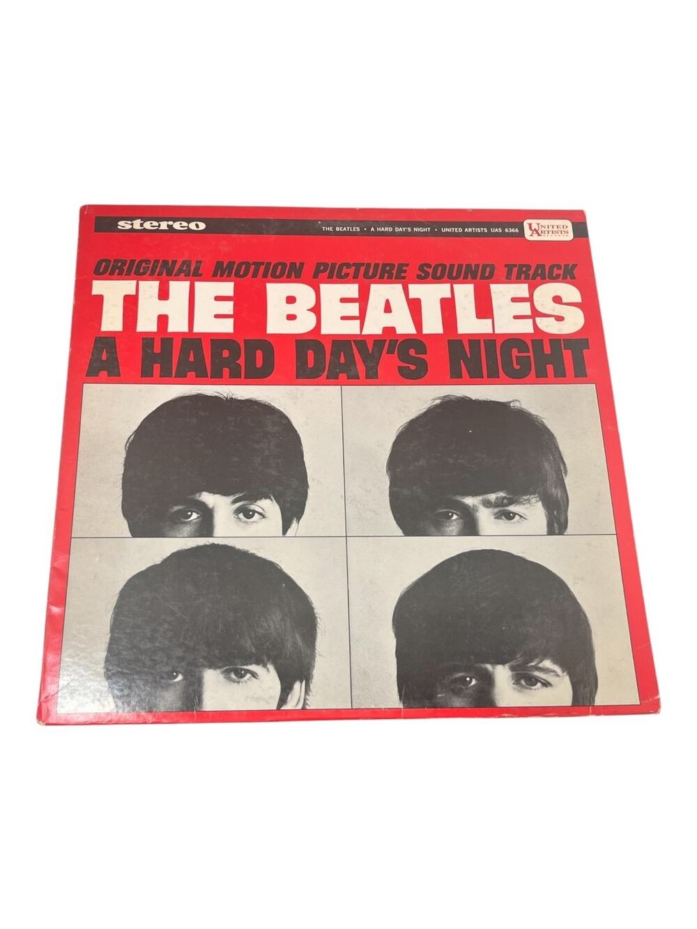 VINTAGE THE BEATLES A HARD DAY'S NIGHT PICTURE SOUND TRACK UAS6366 STEREO LP